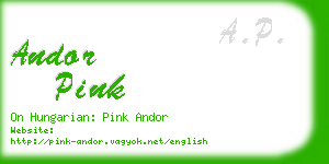 andor pink business card